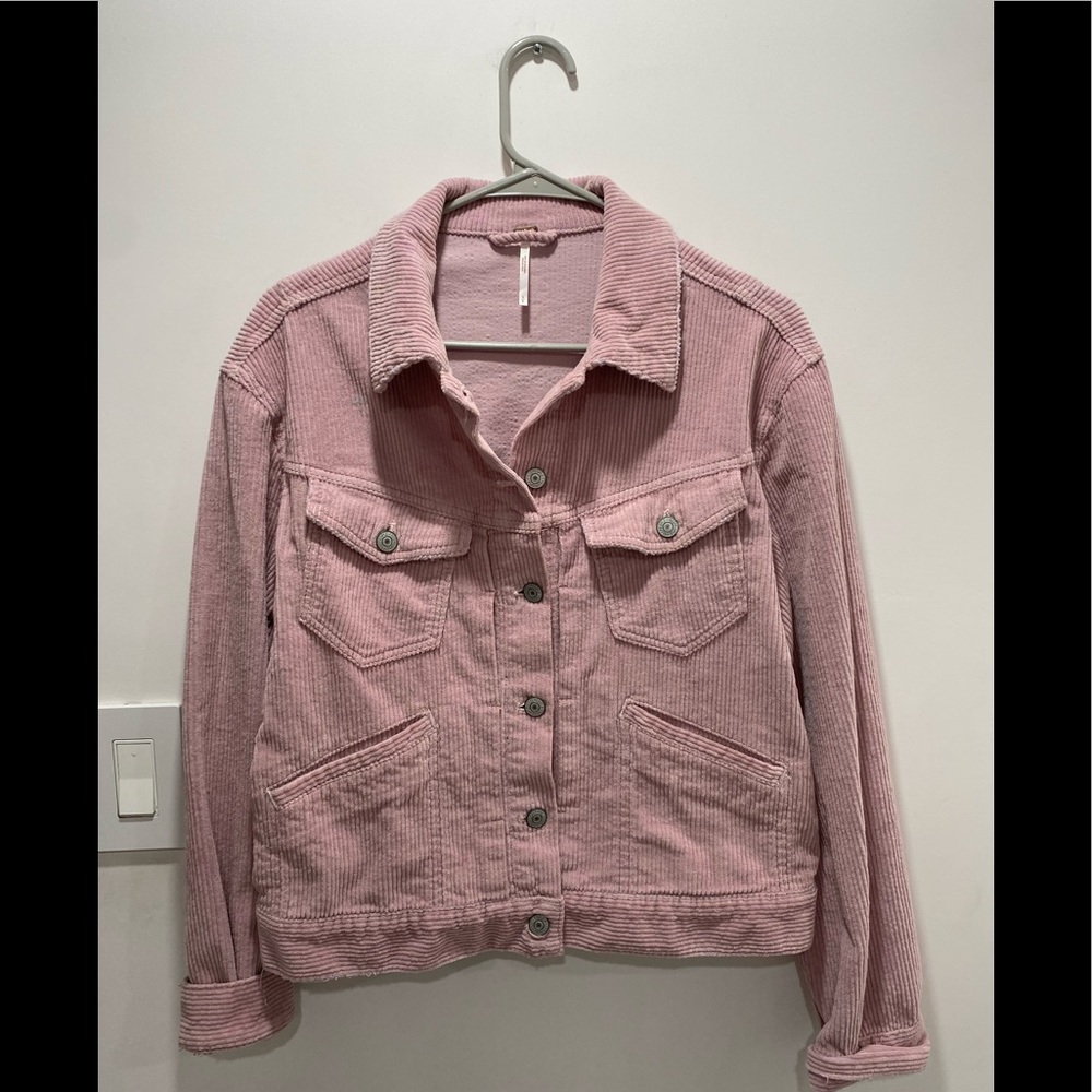 Free people corduroy pink jacket